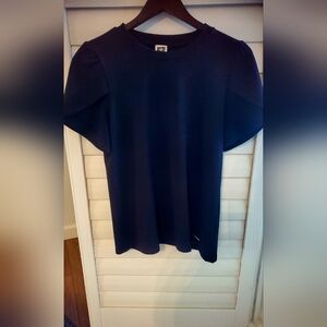 Anne Klein Black Short Sleeve Blouse